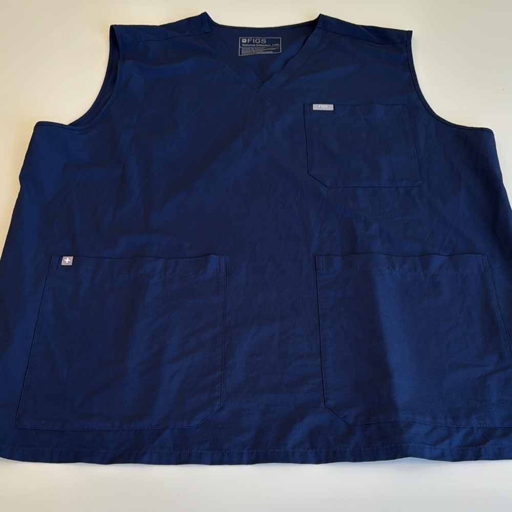 FIGS Navy Blue hands free Scrub Top